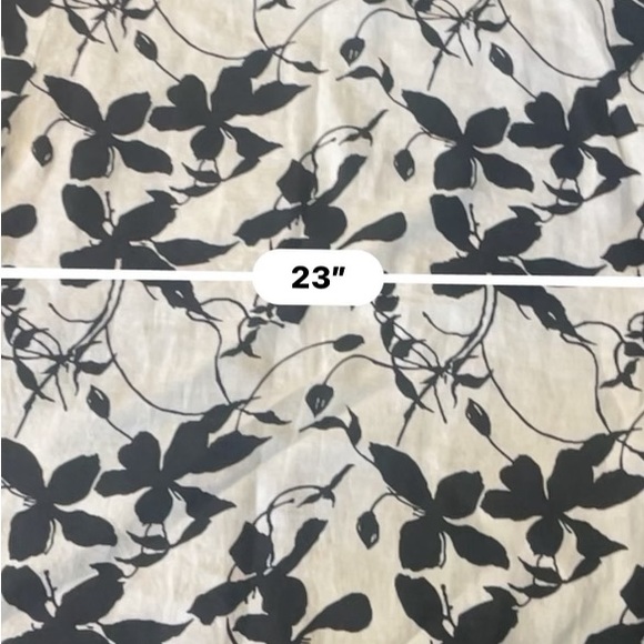 CTC Linens Women's Floral Black and White Pattern Design Top Blouse Size Large - Picture 6 of 8